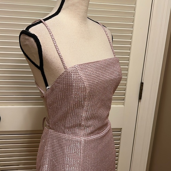 Lulus Earned Your Win Metallic Lace-Up Mini
Dress in Pink, Size Medium, NWT - Picture 14 of 17